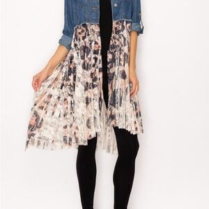 Origami Lace and Denim Duster Plus Size